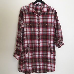 Love Tree flannel tunic or shirt dress